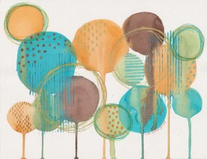 Abstract Forest in Autumn